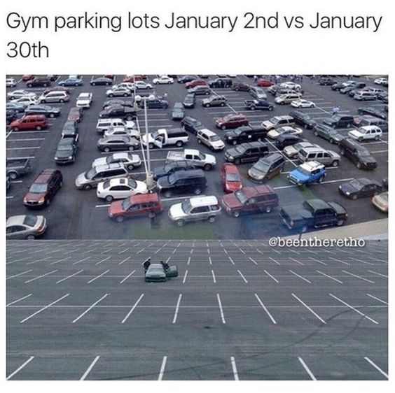 gym parking lot January