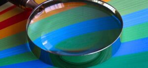 magnifying glass because clarity is key in writing at work