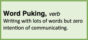 word puking defined